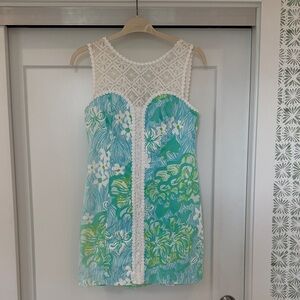 Lilly Pulitzer Floral Sleeveless Dress with Lace Detail
